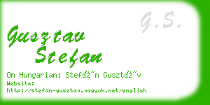 gusztav stefan business card